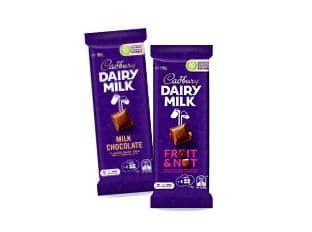 Cadbury Small Block one hundred to one hundred and ten gram varieties