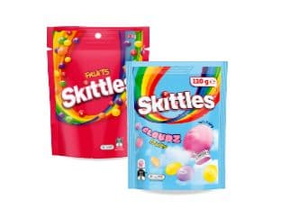 Skittles Medium Pouch one hundred and twenty gram to two hundred gram varieties