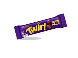 Cadbury Twin Bars fifty eight to eighty gram varietie