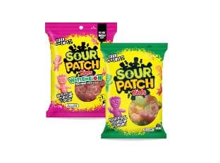Sour Patch Kids one hundred and seventy to one hundred and ninety gram varieties