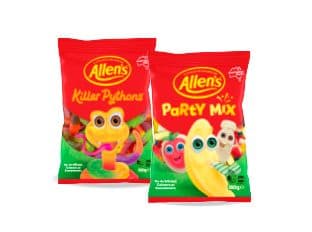 Allens Medium Bags one hundred and fifty to two hundred gram varieties