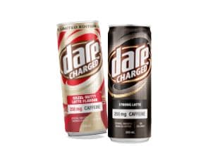 Dare Core and Charged two hundred and forty mililitre varieties