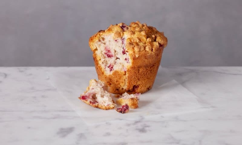 Coles Express Rapsberry White Choc Muffin